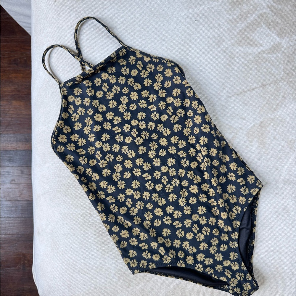 Kids Floral Black and yellow floral Swimsuit